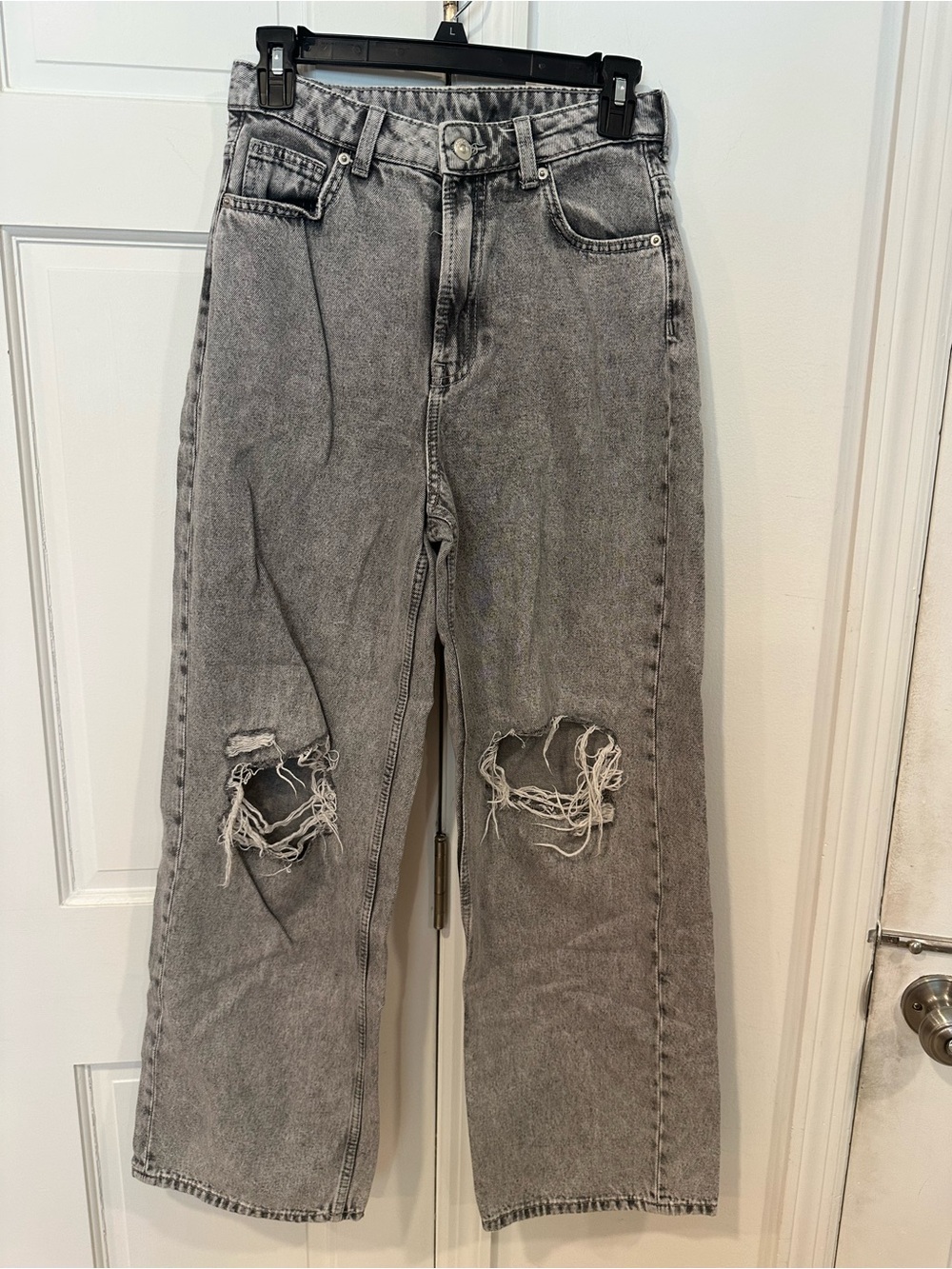 Divided by H & M Gray High-Rise Flare Jeans